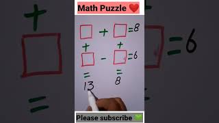 Interesting math Puzzle | Math tricks 🔥#shorts #trending