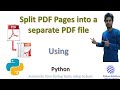 Split PDF pages || PDF pages merger || Python || Easy way to split and Merge PDF