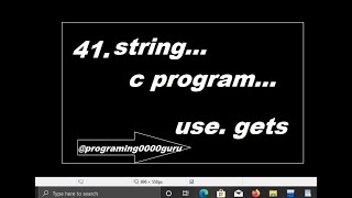 string in c programing language string program using scanf and gets #cprogramingstring
