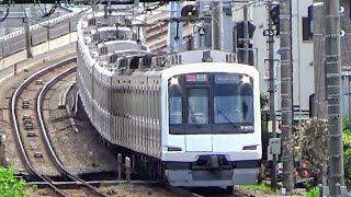 【相鉄ﾚｱ運用】東急5050系4105F 新幹線ﾃﾞｻﾞｲﾝﾗｯﾋﾟﾝｸﾞ 各停西谷行 ﾎｰﾑﾄﾞｱ稼働前の和田町駅到着･ﾄﾞｱ開【相鉄線内】