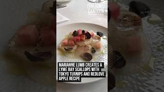 Marianne Lumb creates a Lyme Bay Scallops with Tokyo Turnips and Redlove Apple recipe