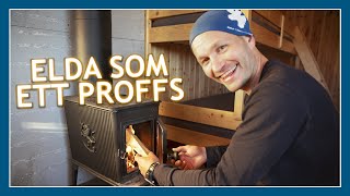 Elda som ett proffs i kaminen