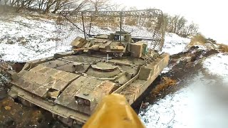 Drone attacks on Ukrainian M2 Bradley infantry fighting vehicles in Kursk region