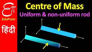 Centre of Mass of UNIFORM and NON-UNIFORM rod | in HINDI