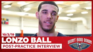Lonzo Ball Talks Pelicans Fast Pace, Zion Lob, Practice | New Orleans Pelicans
