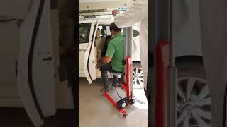 Mild Steel Electrically Operated Patient Floor Lift Sedan Car Access Testing Video