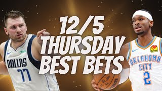 Best NBA Bets, Player Prop Picks, Parlays, Predictions FREE Thursday Today December 5th 12/5