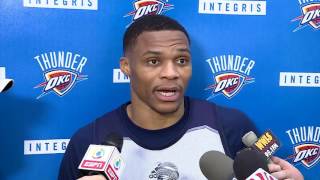 Russell Westbrook Pre Game Interview - Rockets vs Thunder 11-16-16