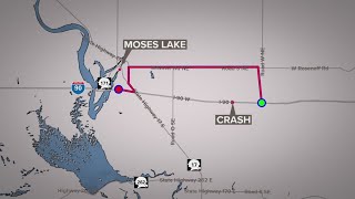 Westbound I-90 closed after crash leaves 1 dead, 8 injured near Moses Lake