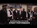 Street performance - Michael Bublé Sings in NYC Subway