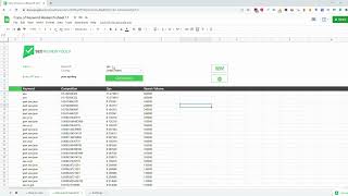 Google keyword research sheet