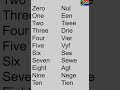 how to count to 10 in afrikaans