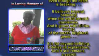 Maricy Eldora Xavier memorial
