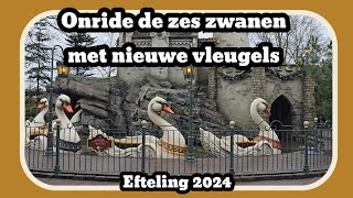 Onride de 6 zwanen met de nieuwe vleugels [Efteling 2024]