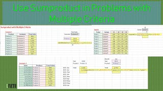 Excel Sumproduct with Multiple Criteria