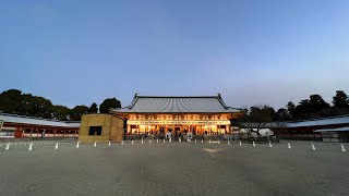 京都　平安神宮から八坂神社　元旦　早朝散歩/Kyoto Heian Jingu New Year's early morning walk