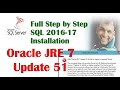 Install SQL 2016 and 2017 With Solving Error  Oracle JRE 7 Update 51