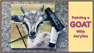 Acrylic Painting Tutorial | How to Paint a Goat with Acrylics