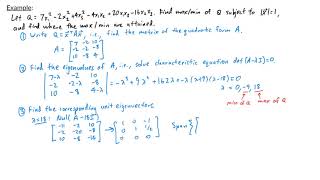 Linear Algebra - Constrained Optimization Examples