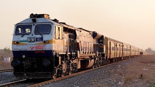 12788 Nagarsol - Narsapur Superfast Express | KJM WDP4D Acceleration | 25 Coaches ICF Train #wdp4d