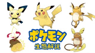 【ポケモン解説】「ピチュー」「ピカチュウ」「ライチュウ」の生態・小ネタ・鳴き声について！