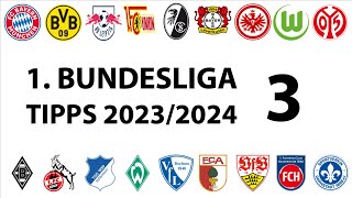 Bundesligatipps 1.Liga - 3.Spieltag - Saison 2023/2024