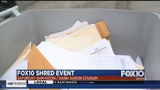 FOX10 Shred Event helpling keep your information safe