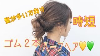 【ヘアアレンジ】髪の毛が多い方向け ゴム２本で作る‼️時短ハーフアップアレンジ SALONTube 渡邊義明