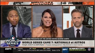 FIRST TAKE | Stephen A. & Jessica Menooza "Bold Prediction" World Series Game 7: Nationals at Astros