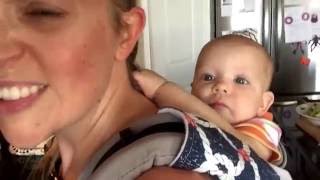 Tired Baby Angrily Rips Out Mamas Hair While Babywearing!