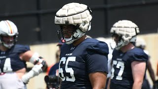 Auburn fall camp OL drills (practice 2)