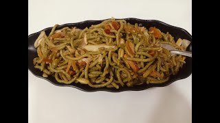 Home Made Palak Noodles Recipe | Healthy version of noodles । noodles from scratch Video No. 16