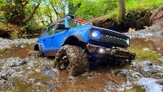 Mini RC Mudding - Axial SCX24 Ford Bronco Mud & Trail Run - 1/24 Scale RC Crawler