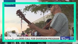 Vigil held outside Manatee County Sheriff's Office to request adult pre-arrest programs