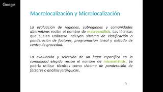 Video clase Módulo 3. Almacenamiento y Localización de instalaciones