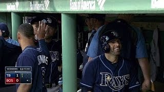 TB@BOS: Zobrist's grounder plates the first run