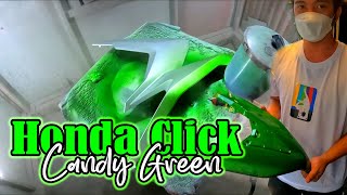 Honda Click Repaint to Candy Green