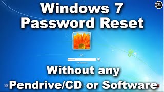 How to Reset Windows 7 Administrator Password Using Command Prompt  (without Disk/Usb or software)