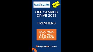 Atos Syntel Off Campus Drive 2022 | Freshers | IT Job | Engineering Job