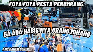 MASUK BARENG PENUMPANG ANS MEMBLUDAK 6 UNIT ||  BUS SUMBAR MASIH FOYA FOYA PANEN PENUMPANG 😃