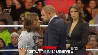 WWE RAW 1/27/14 Results/Highlights & Review, Daniel Bryan confronts the Authority Triple H