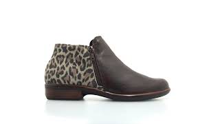 Naot Helm SIL Cheetah Brown Suede Bootie