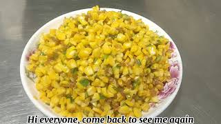 How to make stir fry corn with dried shrimp (របៀបធ្វើពោតឆាបង្គាក្រៀម)