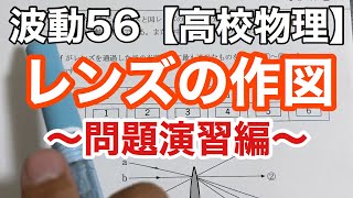 【高校物理】波動56＜凸レンズ凹レンズを通った光が進む方向を探す問題演習＞