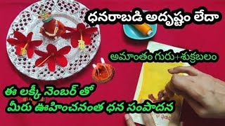 ఆస్తుల విషయంలొ గొడవలా/ధనరాబడి లేదా/అదృష్టం/లక్కీ నెంబర్ తో ఊహించనంత ధన సంపాదన/గురువారం/గురు గ్రహం