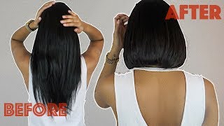 How to: Get BOB CUT withOUT CUTTING HAIR!! [QUICK \u0026 EASY]