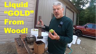 Harvesting Liquid GOLD From Wood! -36