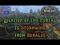 Boralus to Stormwind Portal Location