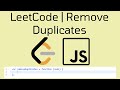 LeetCode Remove Duplicates from Sorted Array | JavaScript