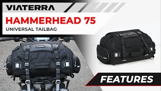 ViaTerra Hammerhead 75L Tail Bag For Bike | 100% Waterproof Luggage For Motorcycles | ViaTerra Gear